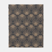 Couverture Polaire Art Deco pattern with gold floral motifs  (Devant)