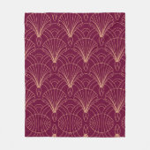 Couverture Polaire Art Deco pattern with gold geometric fan motifs  (Devant)