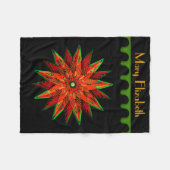 Couverture Polaire Art Déco Poinsettia WOW (Personnalisé) (Devant (Horizontal))