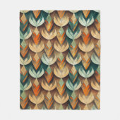 Couverture Polaire Art Deco Teal & Gold Geometric Pattern (10) (Devant)