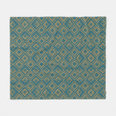 Couverture Polaire Art déco turquoise (Devant (Horizontal))