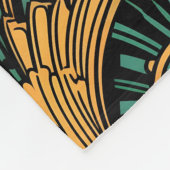 Couverture Polaire Art déco turquoise et or (Coin)