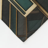 Couverture Polaire Art Déco Vert Or Noir Art Nouveau (Coin)