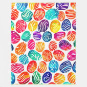 Couverture Polaire Art d'empreintes digitales coloré (Devant)