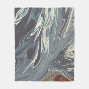 Couverture Polaire Art des vagues tombées   Meilleure peinture abstra
