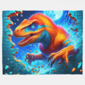 Couverture Polaire Art Dinosaur (Devant (Horizontal))