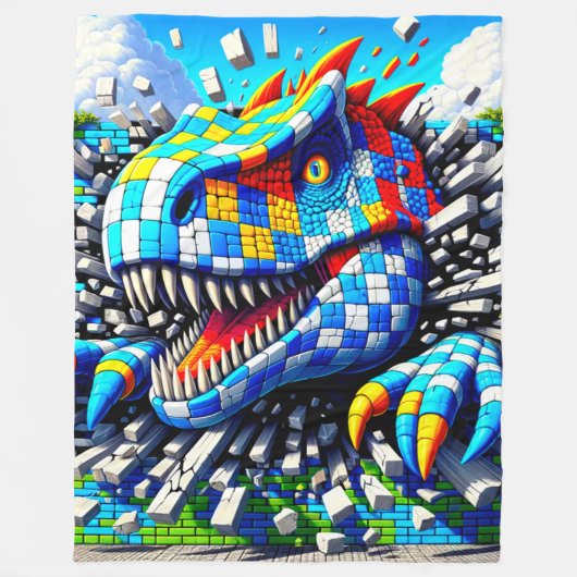 Couverture Polaire Art Dinosaur (Devant)