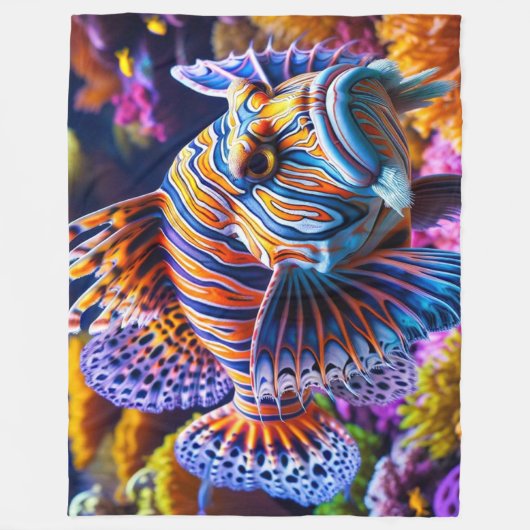 Couverture Polaire Art du poisson (Devant)