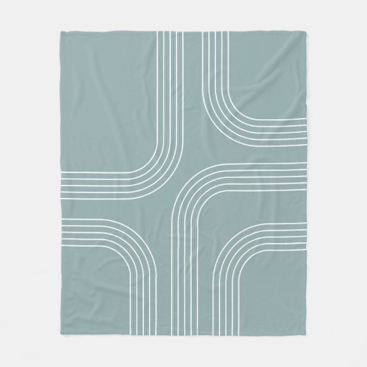 Couverture Polaire Art en ligne de style moyen siècle Abstrait (Devant)