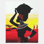 Couverture Polaire Art féminin africain (Devant)
