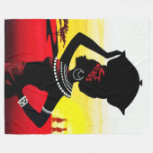 Couverture Polaire Art féminin africain (Devant (Horizontal))