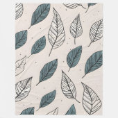 Couverture Polaire Art feuille Boho (Devant)