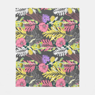 Couverture Polaire Art Fleur Tropical : Motif original.