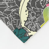 Couverture Polaire Art Fleur Tropical : Motif original. (Coin)