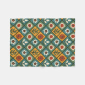 Couverture Polaire Art Floral Africain (Devant (Horizontal))