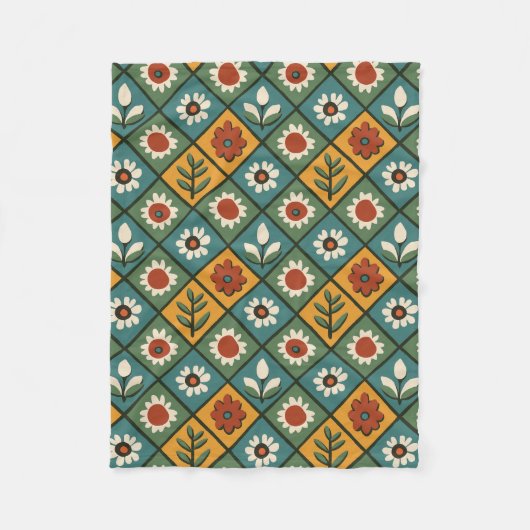 Couverture Polaire Art Floral Africain (Devant)