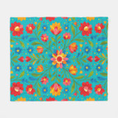 Couverture Polaire Art floral folklorique (Devant (Horizontal))