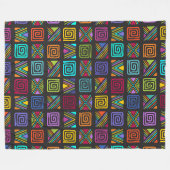 Couverture Polaire Art folklorique africain - Modèle de forme transpa (Devant (Horizontal))