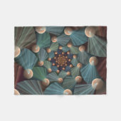 Couverture Polaire Art Fractal Abstrait Avec Profondeur Bleu Brown Ar (Devant (Horizontal))