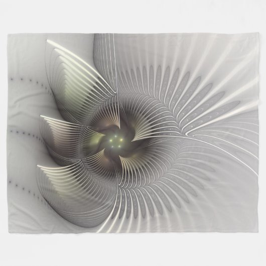 Couverture Polaire Art fractal Abstrait moderne en 3D (Devant (Horizontal))