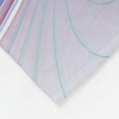 Couverture Polaire Art Fractal Abstrait rose bleu turquoise (Coin)