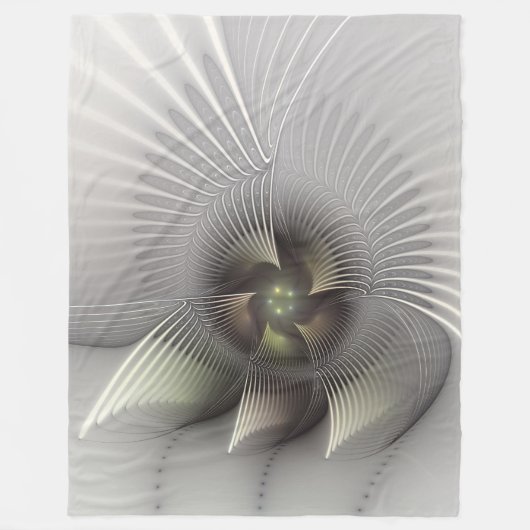 Couverture Polaire Art fractal de forme 3D abstraite moderne (Devant)