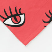 Couverture Polaire Art gothique d'Halloween - Yeux Éffrayants à main  (Coin)