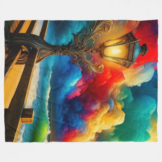 Couverture Polaire Art Lamppost (Devant (Horizontal))