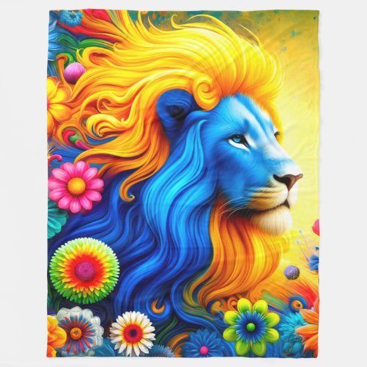 Couverture Polaire Art Lion (Devant)