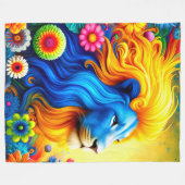 Couverture Polaire Art Lion (Devant (Horizontal))
