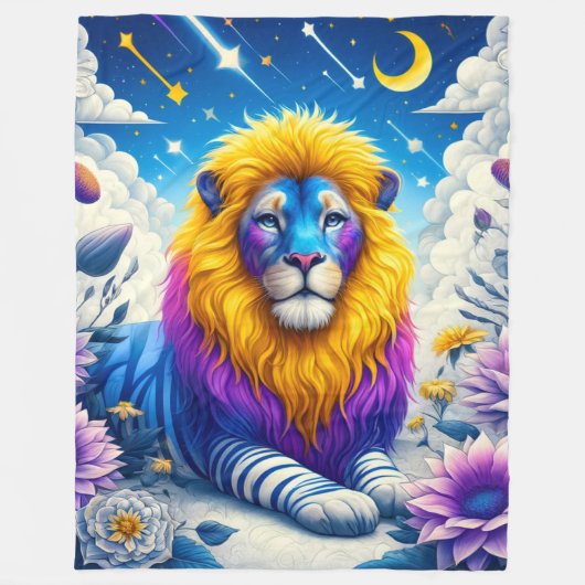 Couverture Polaire Art Lion (Devant)
