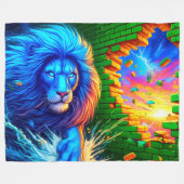 Couverture Polaire Art Lion (Devant (Horizontal))