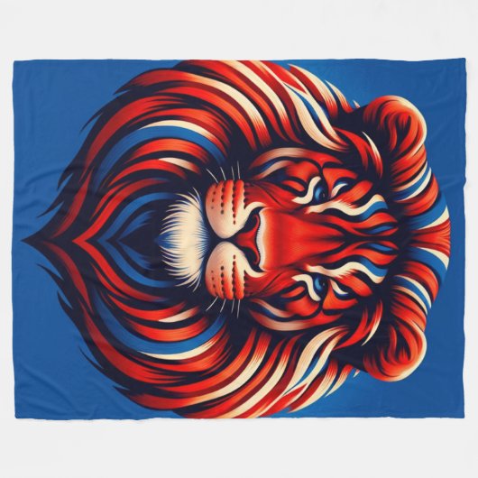 Couverture Polaire Art Lion (Devant (Horizontal))