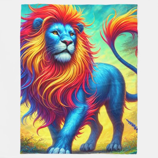 Couverture Polaire Art Lion (Devant)