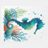 Couverture Polaire art marin/de plage/côtier hippique (Devant (Horizontal))
