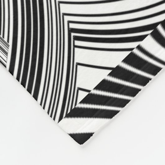 Couverture Polaire Art moderne créatif noir et blanc (Coin)