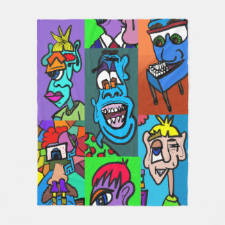 Couverture Polaire Art Moderne Lot Blanche