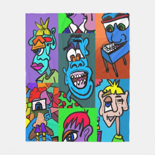 Couverture Polaire Art Moderne Lot Blanche (Devant)