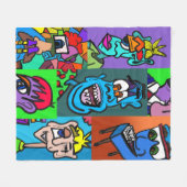 Couverture Polaire Art Moderne Lot Blanche (Devant (Horizontal))