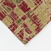 Couverture Polaire Art moderne rouge foncé et d'or (Coin)