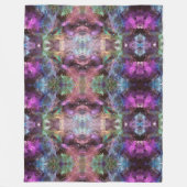 Couverture Polaire Art nébuleuse bleu vert rose noir (Devant)