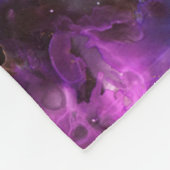 Couverture Polaire Art nébuleuse bleu vert rose noir (Coin)