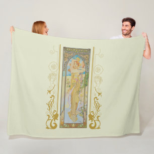 Couverture Polaire Art Nouveau Alphonse Mucha - La Clarté du Jour