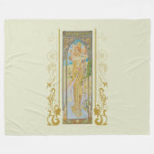 Couverture Polaire Art Nouveau Alphonse Mucha - La luminosité du jour (Devant (Horizontal))