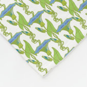 Couverture Polaire Art Nouveau bleu Ipomoea papier peint fleuri damé (Coin)