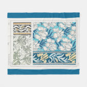 Couverture Polaire Art nouveau iris lilerie floral art (Devant (Horizontal))