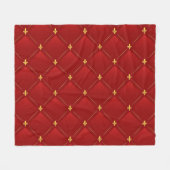 Couverture Polaire Art nouveau rouge et or (Devant (Horizontal))