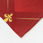 Couverture Polaire Art nouveau rouge et or (Coin)