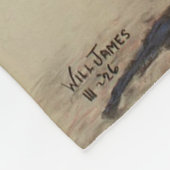 Couverture Polaire Art occidental "Bucking Horse" par Will James (Coin)