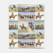 Couverture Polaire Art occidental de cowboy populaire (Devant)